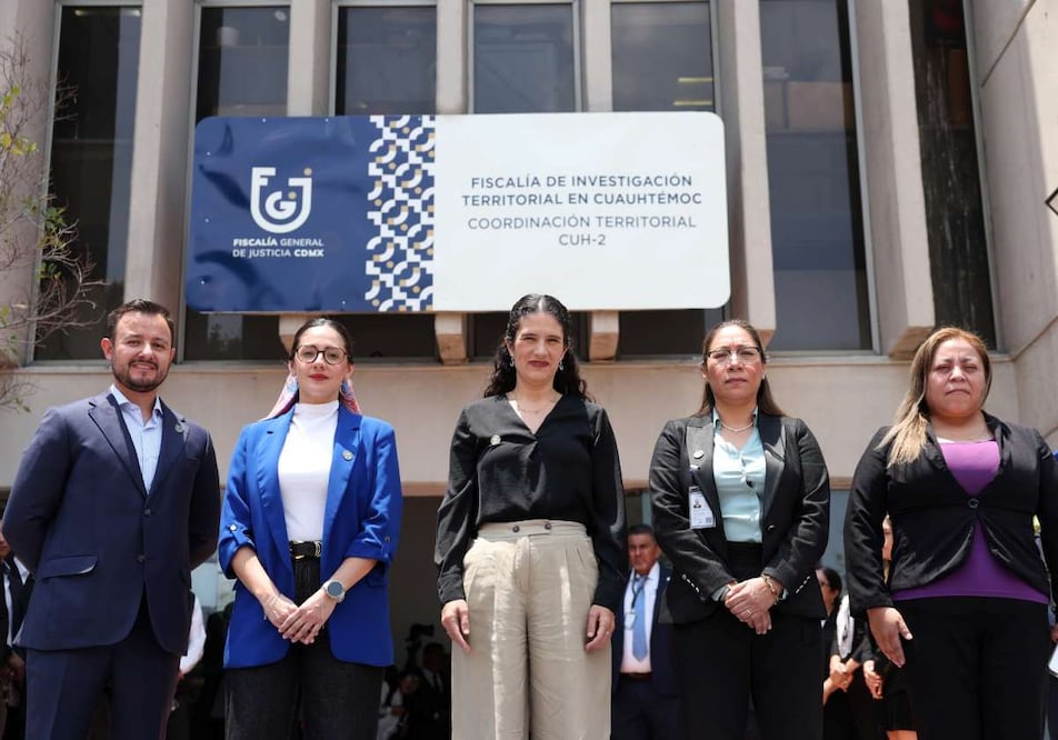 Entregan instalaciones renovadas de Coordinación Territorial Cuauhtémoc 2 de Fiscalía capitalina; ceremonia fue encabezada por Bertha Alcalde. Foto: Especial