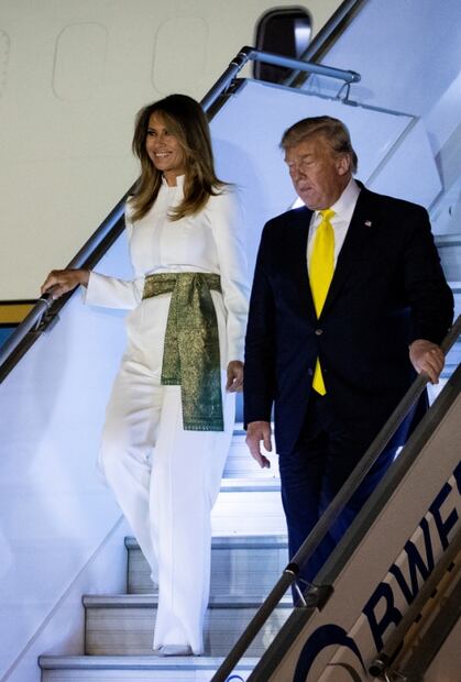 Estos son los increíbles atuendos de Melania Trump en la India