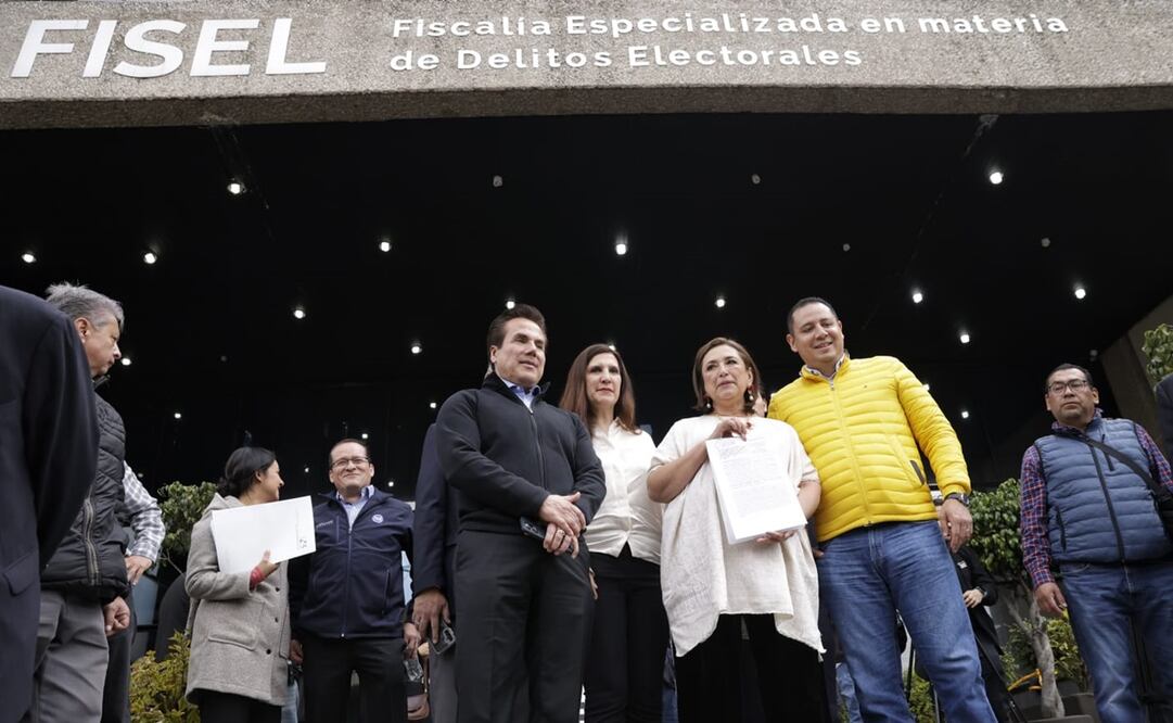 Xóchitl Gálvez acudió a la Fisel a presentar una denuncia por presuntos moches en Notimex. Foto: Fernanda Rojas / EL UNIVERSAL