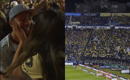 Aficionado de Cruz Azul le propone matrimonio a su novia americanista; así fue el emotivo momento que se vivió en el Clásico Joven