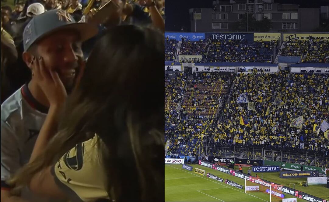 Aficionado de Cruz Azul le propone matrimonio a su novia, fan del América - Foto: Captura de TUDN/Imago7