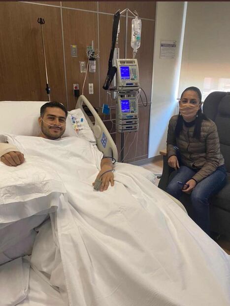 Claudia Sheinbaum, jefa de Gobierno de la Ciudad, visitó a Omar García Harfuch, secretario de Seguridad Ciudadana un día después del atentado del crimen organizado en Lomas de Chapultepec (27/06/20). Foto: Especial