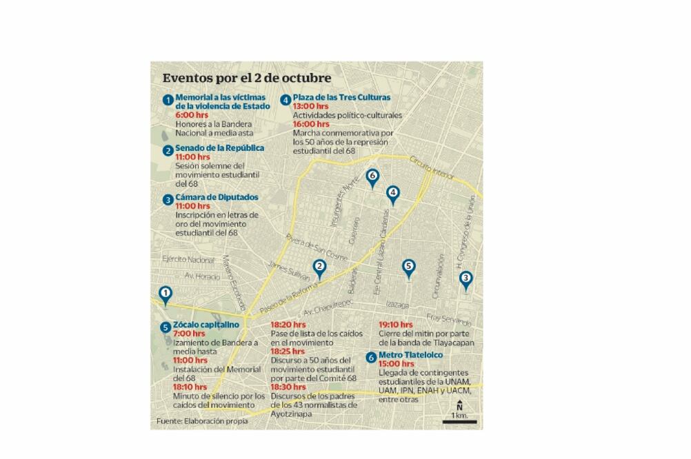 Marcharán en 18 entidades por 50 años de Tlatelolco