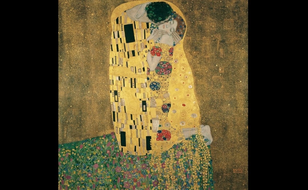 Imagen del cuadro de Gustav Klimt "El beso". Foto: EFE