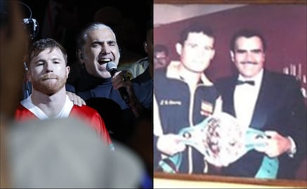 Canelo Álvarez y Julio César Chávez, los boxeadores que fueron acompañados por Alejandro y Vicente Fernández
