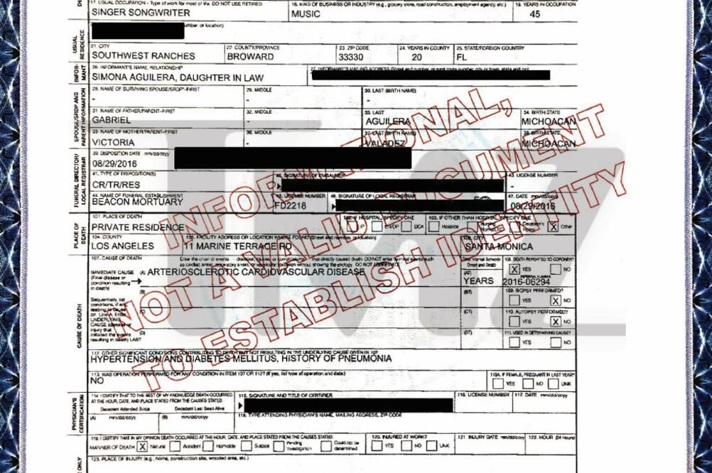 El cantante falleció el pasado 28 de agosto en Santa Mónica, California (TMZ)