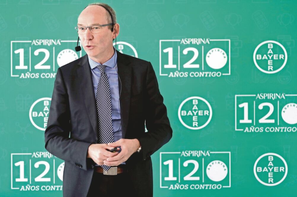Michael Voelker, director global de Asuntos Médicos y Desarrollo Clínico de la división Consumer Health de Bayer, indicó que la Aspirina es el analgésico de mayor venta en México (JUAN CARLOS REYES. EL UNIVERSAL)