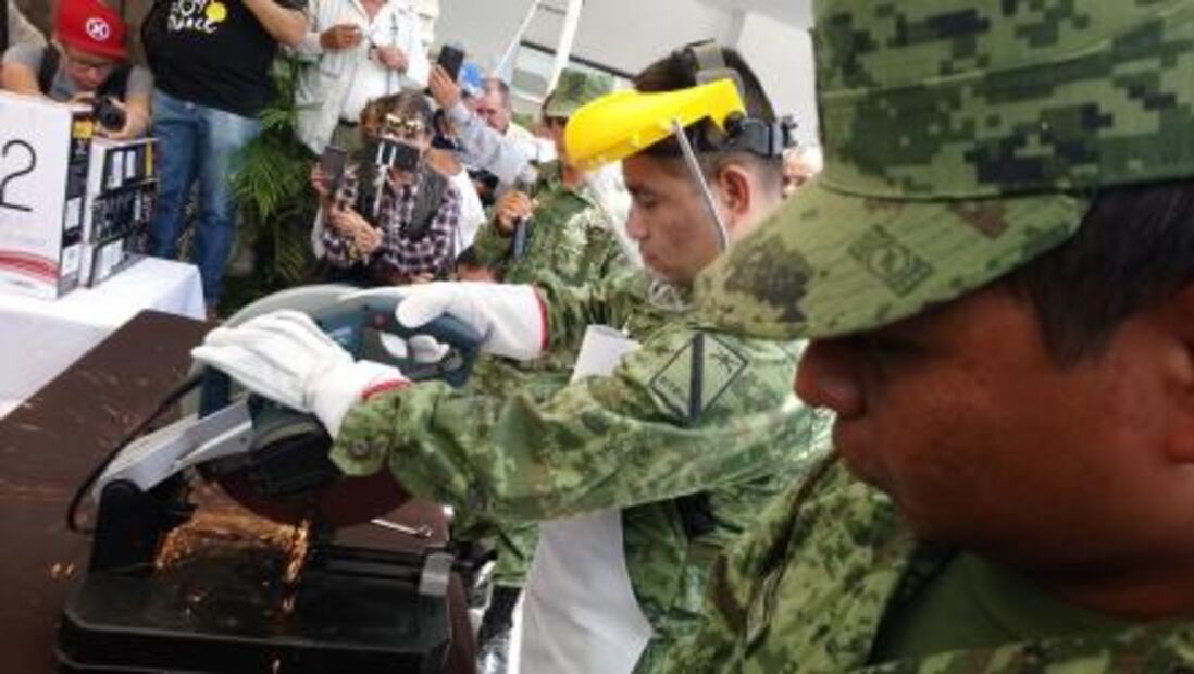 Realizan canje de armas por electrodomésticos en Chiapas