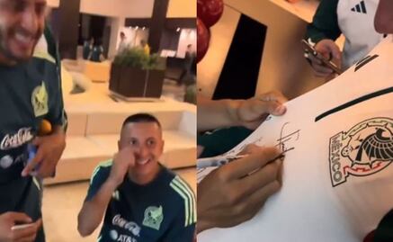 "Piojo" Alvarado falsifica el autógrafo de "Chicharito" Hernández; este es el divertido momento que se vivió en la Selección Mexicana
