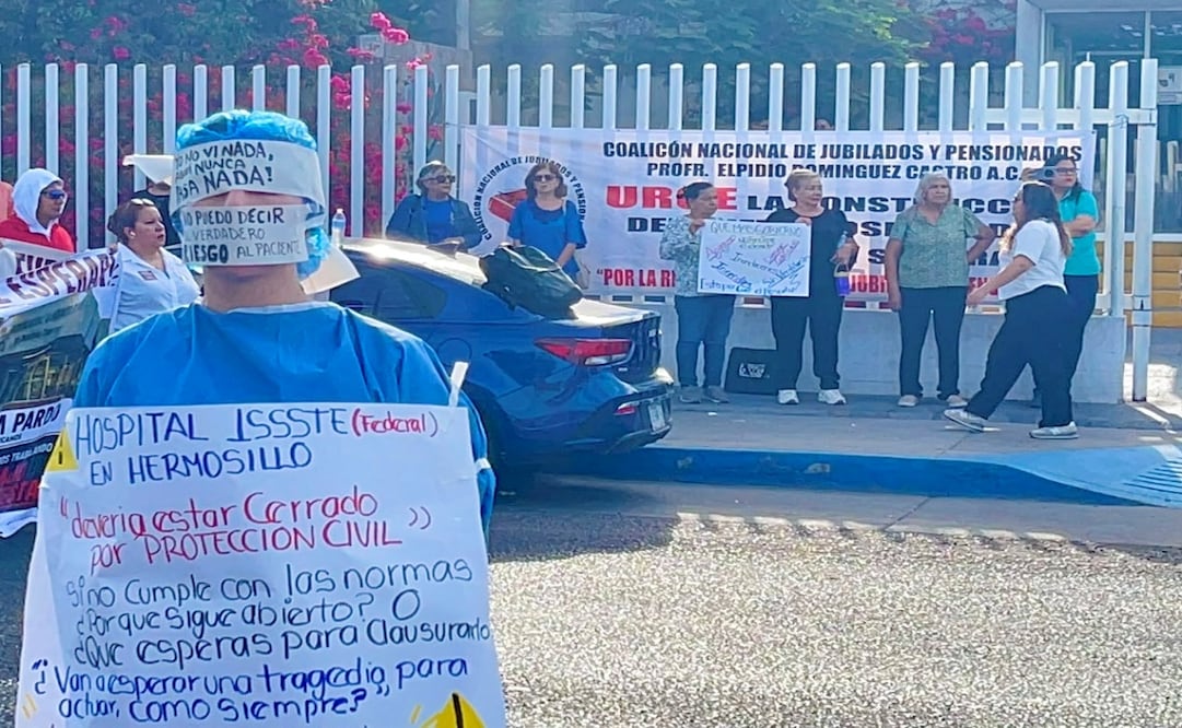 Bloquean hospital del ISSSTE en Hermosillo; denuncian fallas críticas que ponen en riesgo a pacientes. Foto: Especial