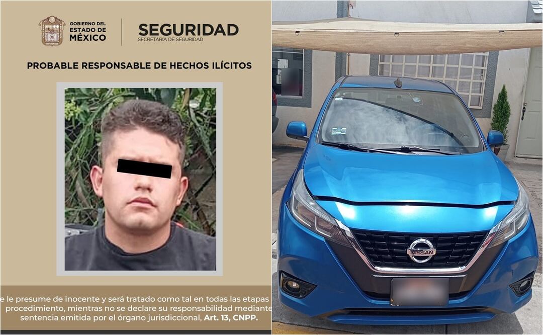 Ubican auto en Edomex vinculado a delitos graves cometidos en Hidalgo; hallan drogas y arma en la revisión. Foto: Especial