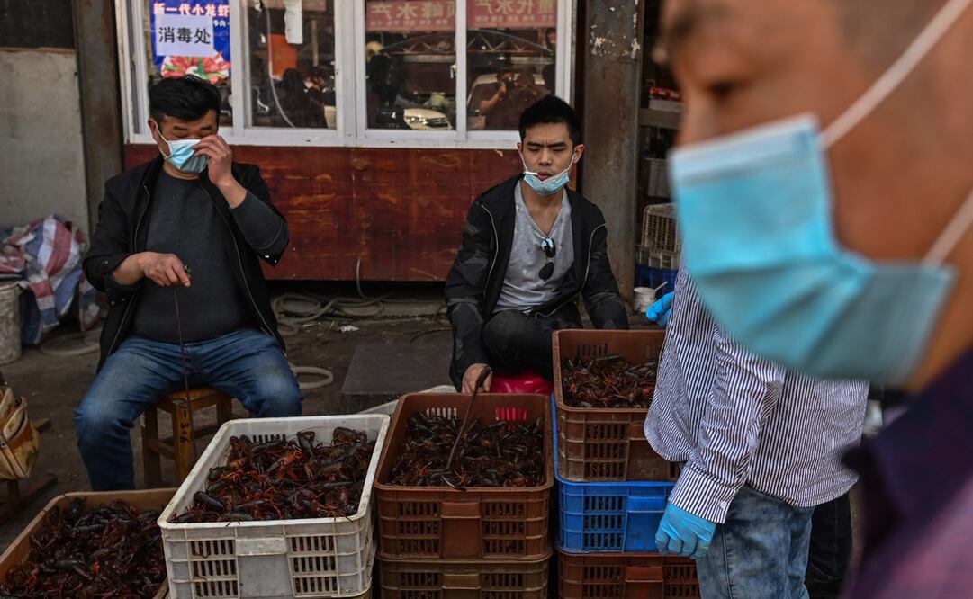 Mercado de alimentos en Wuhan, China. Foto: Hector RETAMAL / AFP, archivo