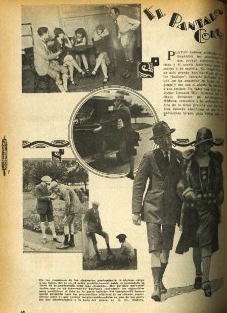 Los caballeros de los años 20 y sus pantalones cortos