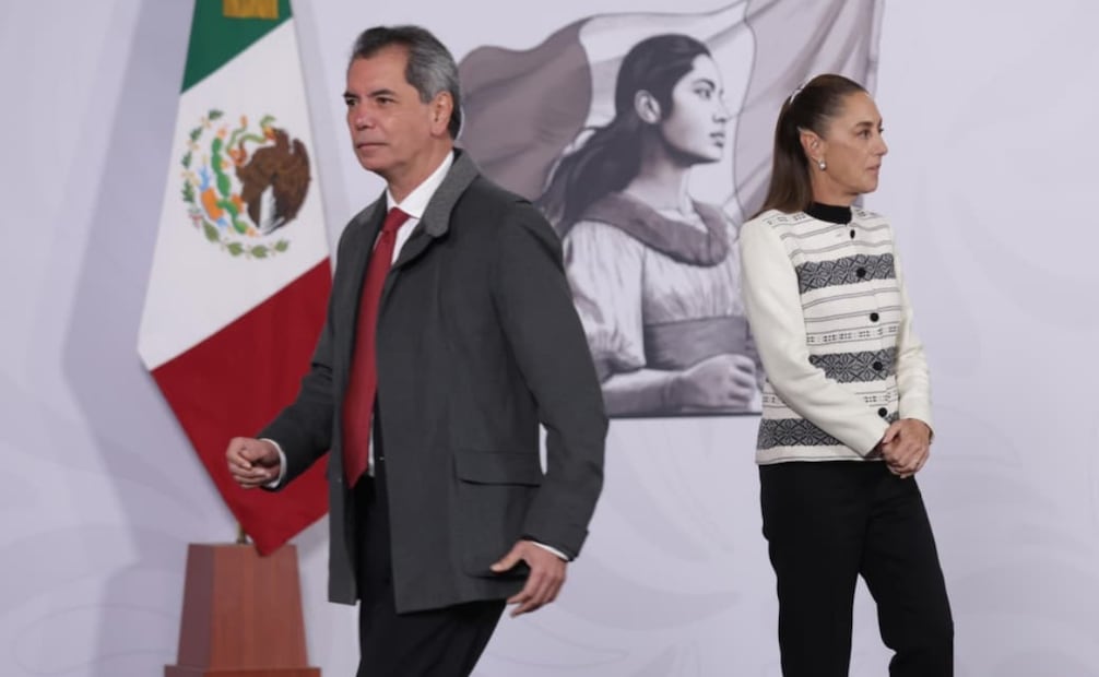 Conferencia matutina de la presidenta Claudia Sheinbaum Pardo en Palacio Nacional el 3 de febrero de 2026. Foto: Carlos Mejía / EL UNIVERSAL