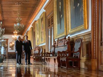 AMLO recibe al primer ministro de Luxemburgo en Palacio Nacional