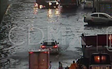 Por segundo día, lluvia encharca sur de CDMX