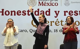 Sheinbaum reafirma lucha por la Independencia y soberanía; Mauricio Kuri le da la bienvenida a Querétaro
