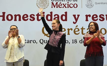 Sheinbaum reafirma lucha por la Independencia y soberanía; Mauricio Kuri le da la bienvenida a Querétaro