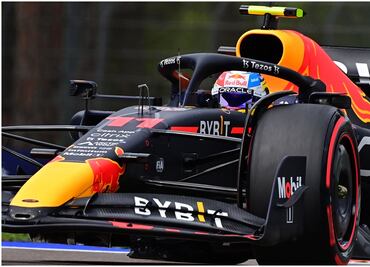 Checo Pérez logra segundo puesto en la segunda práctica libre del GP de Emilia Romagna