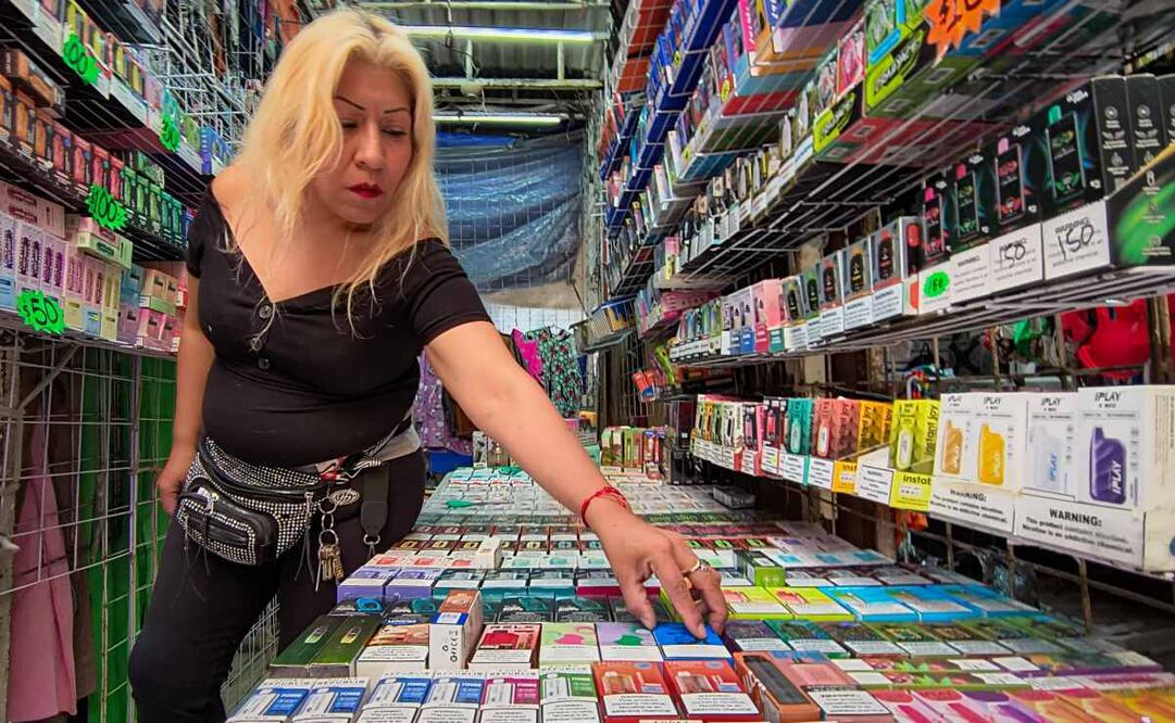 Venta de Vapeadores en puestos de Tepito. Foto: Luis Camacho/EL UNIVERSAL