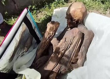 Repartidor llevaba momia prehispánica en su mochila; su "novia espiritual" resultó ser un varón