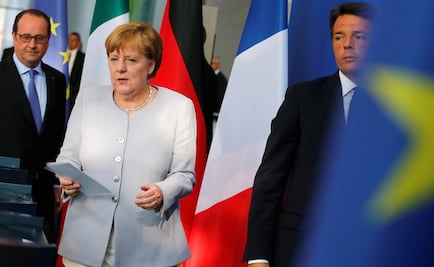 Francia e Italia respaldan a Merkel sobre 'brexit'