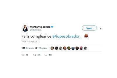 Margarita Zavala y otros políticos felicitan a AMLO en redes sociales