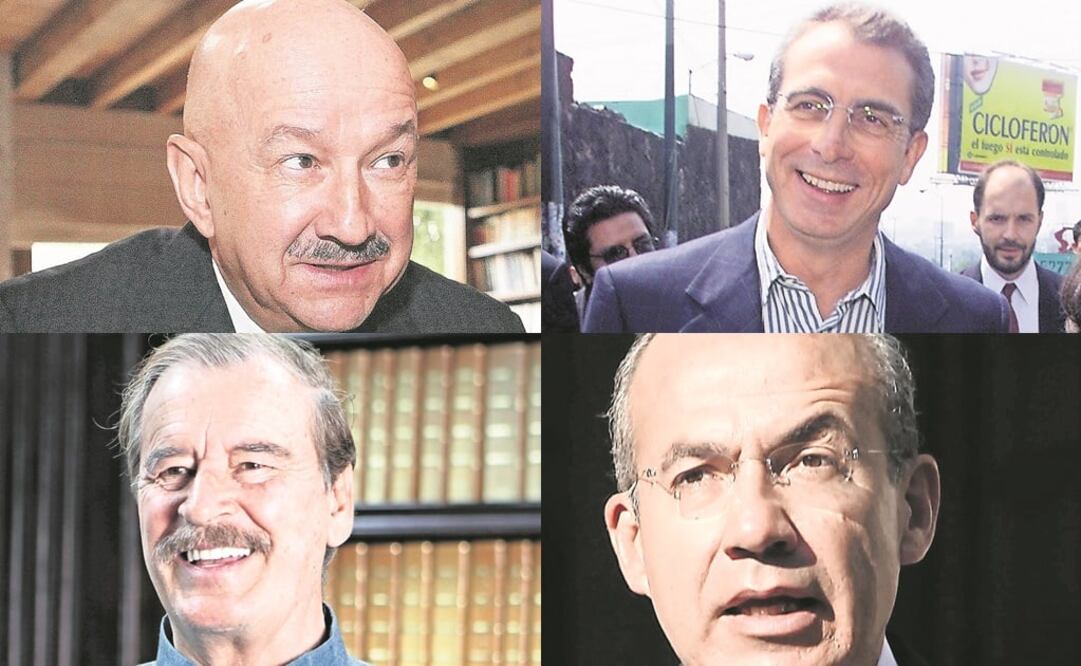 Arriba: CARLOS SALINAS DE GORTARI, ERNESTO ZEDILLO PONCE DE LEÓN, Abajo: VICENTE FOX QUESADA, FELIPE CALDERÓN HINOJOSA. (Archivo. EL UNIVERSAL)