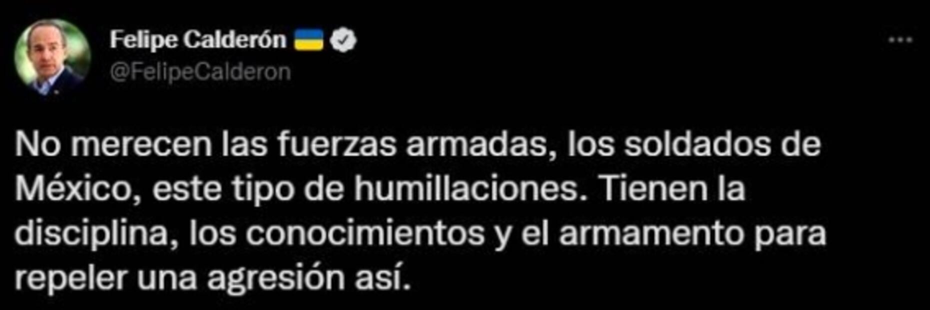 Calderón condena persecución contra soldados en Michoacán; pide usen armas para repeler agresiones