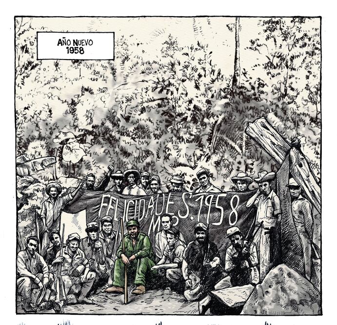 Para el caricaturista, el guerrillero argentino era una suerte de “Quijote cruento, con un idealismo ingenuo” (CORTESÍA SEXTO PISO)