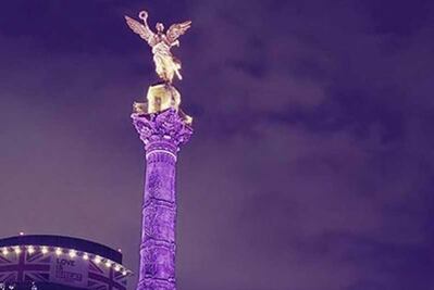Reforma se 'pinta' de morado