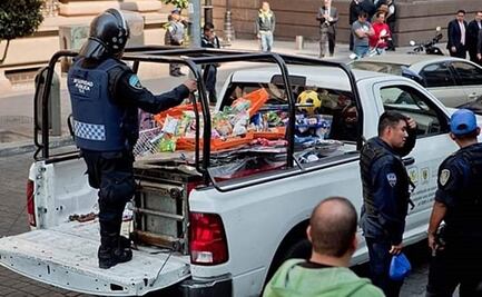 Ambulantes acusan a policías de SSC de "robarles" mercancía en operativo