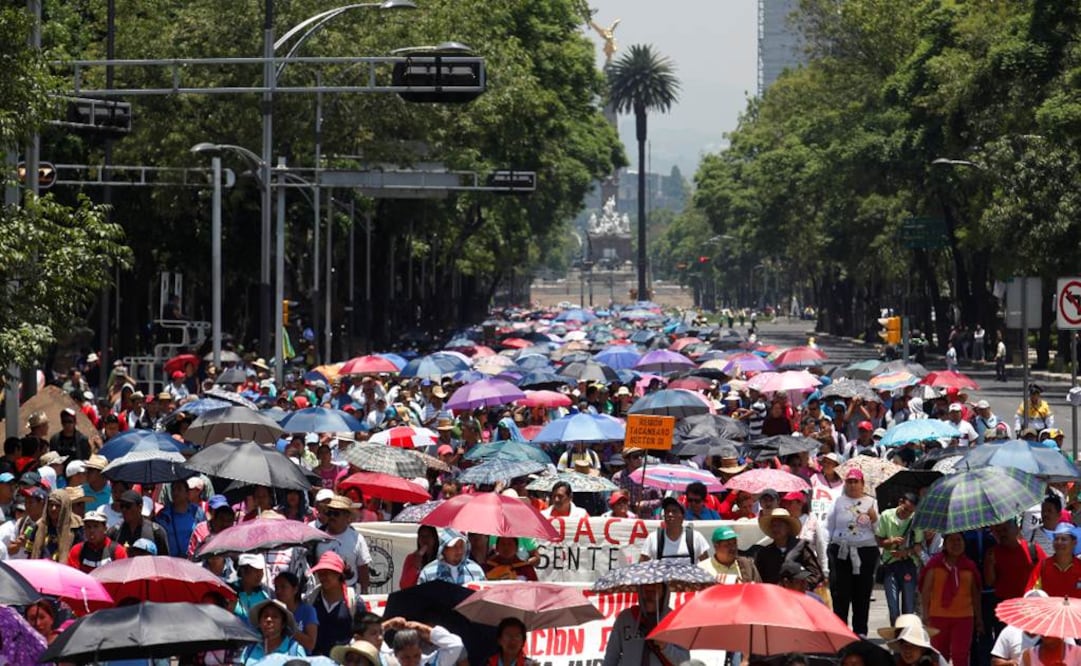 Los docentes se concentrarán alrededor de las 11:00 en el Ángel de la Independencia. Archivo / EL UNIVERSAL