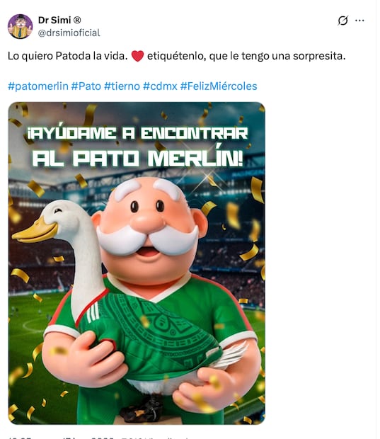 Dr Simi pide ayuda para localizar al Pato Merlín. Foto: Captura de video
