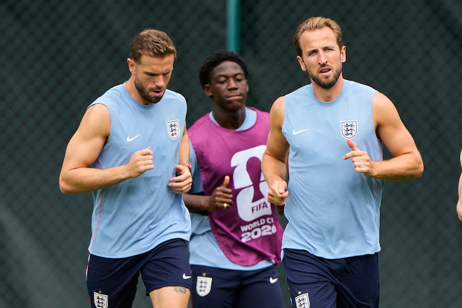Selección de Inglaterra en entrenamiento, durante la Fase de Grupos del Mundial de 2026 - Foto: AP