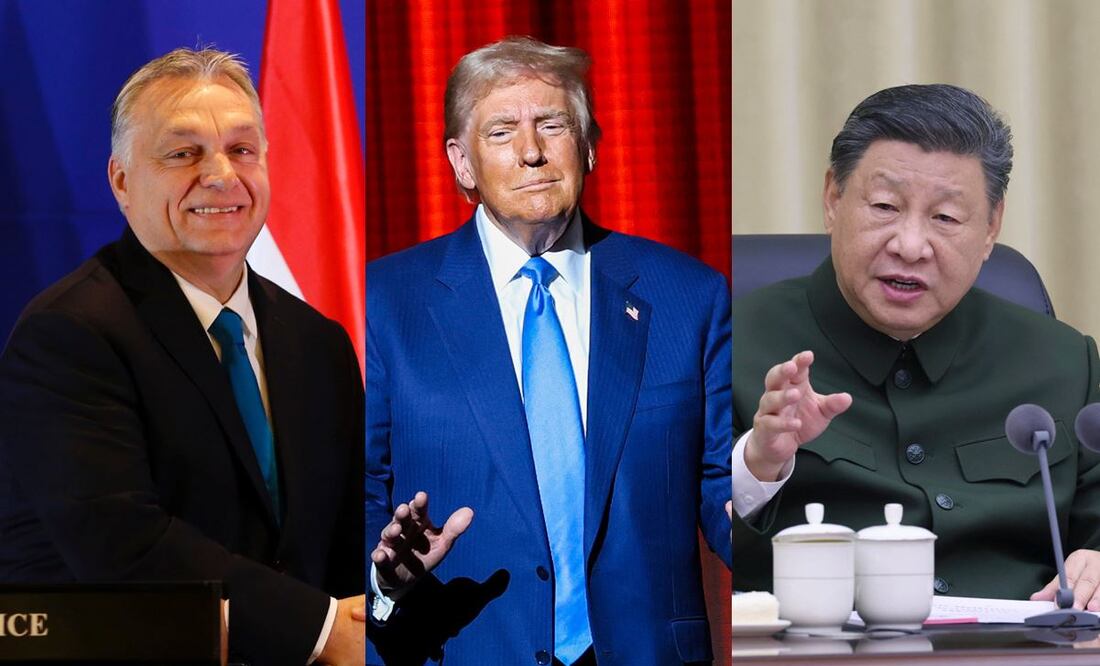 Donald Trump habría invitado a su toma de posesión al presidente chino Xi Jinping y al primer ministro húngaro Viktor Orbán. Fotoarte: El Universal