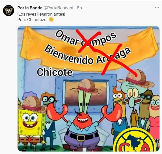 Los mejores memes de la contratación del Chicote Calderón con América