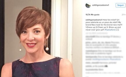 Edith González se corta el cabello