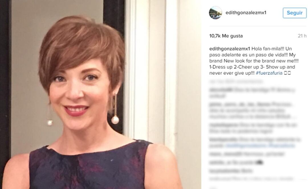 La actriz compartió la imagen en Instagram