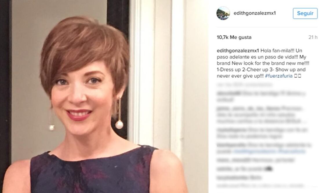 La actriz compartió la imagen en Instagram