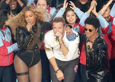 Coldplay enfría; Mars y Beyoncé calientan