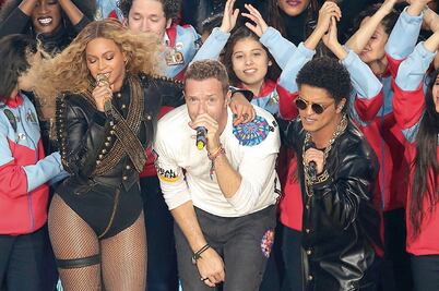 Coldplay enfría; Mars y Beyoncé calientan