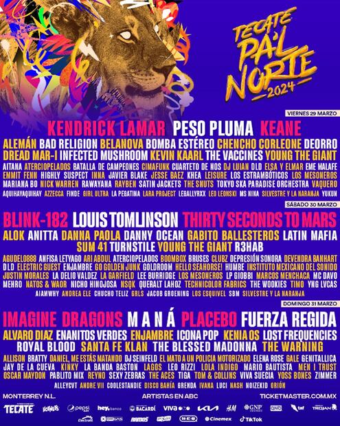 Tecate pal norte traerá a Madonna, Blink.182, Keane y más artistas internacionales este año.
Fotos: Instagram