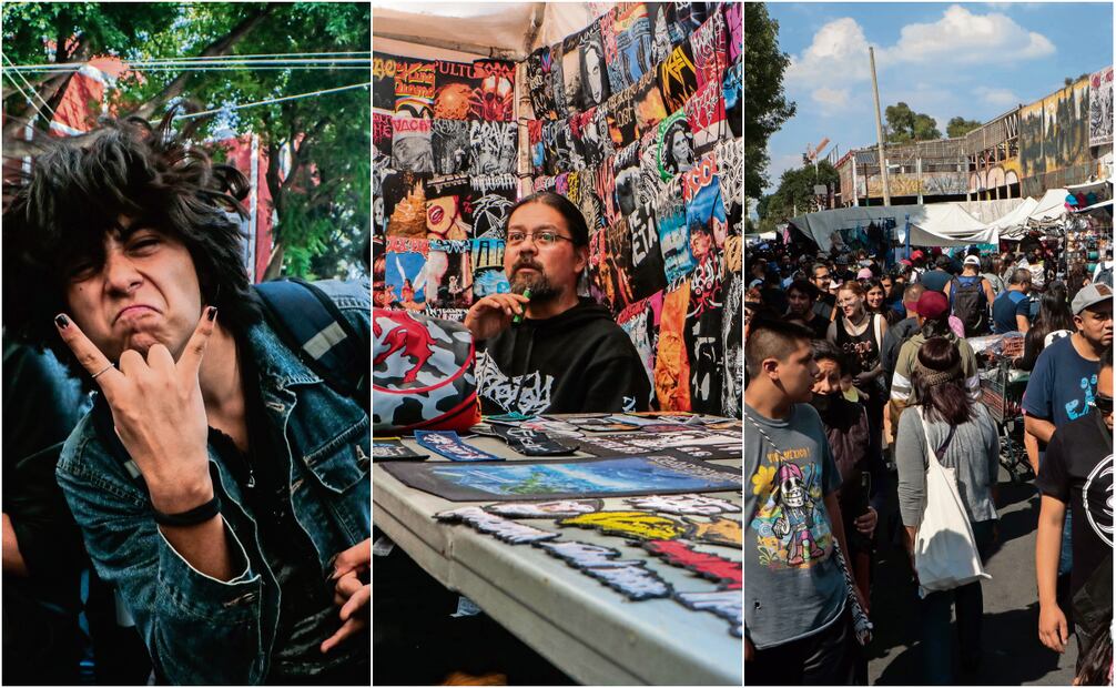 Rockeros, punks, góticos, skaters, hopperos y demás grupos asisten al sitio donde compran vinilos, casetes, chamarras de cuero, gorras y playeras de sus bandas favoritas. Fotos: Gabriel Pano | El Universal