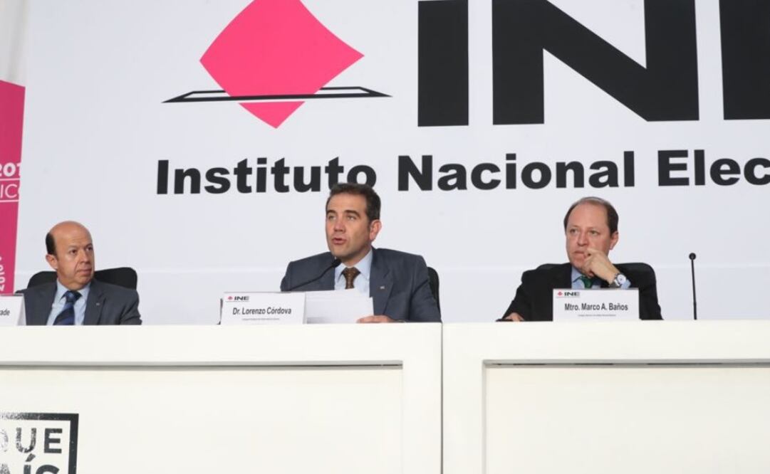 Consejeros del INE en conferencia de prensa. Foto: Especial