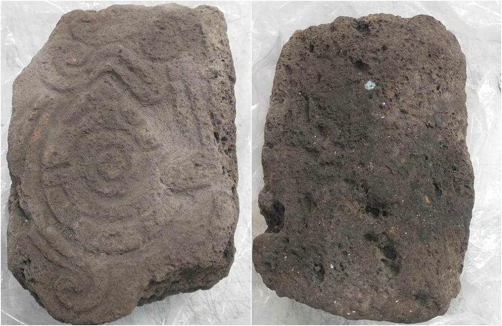 Posible pieza arqueológica. FOTO: Especial/ EL UNIVERSAL/