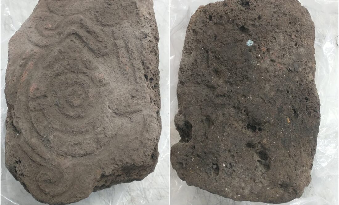 Posible pieza arqueológica. FOTO: Especial/ EL UNIVERSAL/