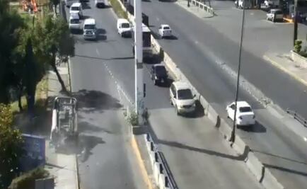Captan en video volcadura de auto en la carretera Toluca-Naucalpan