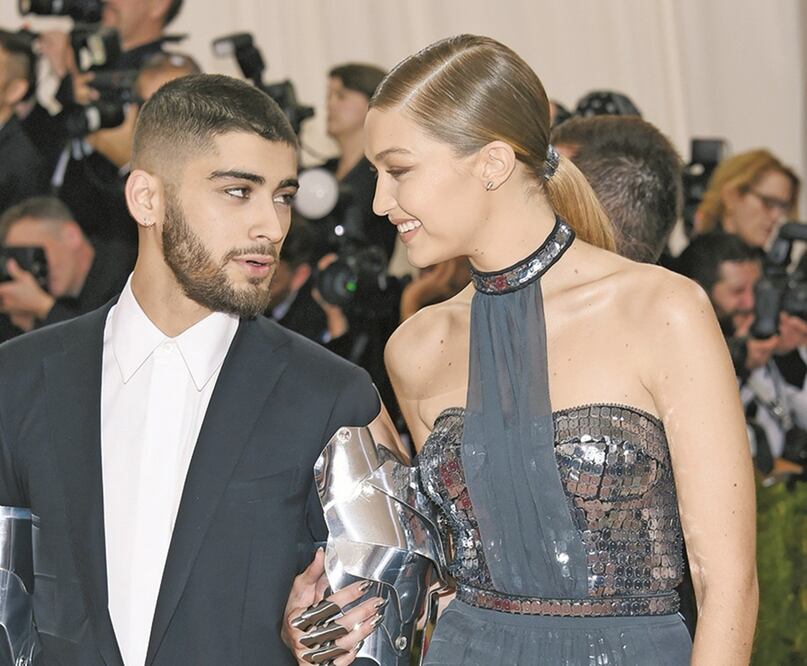 Gigi Hadid y Zayn Malik. Foto: AP 