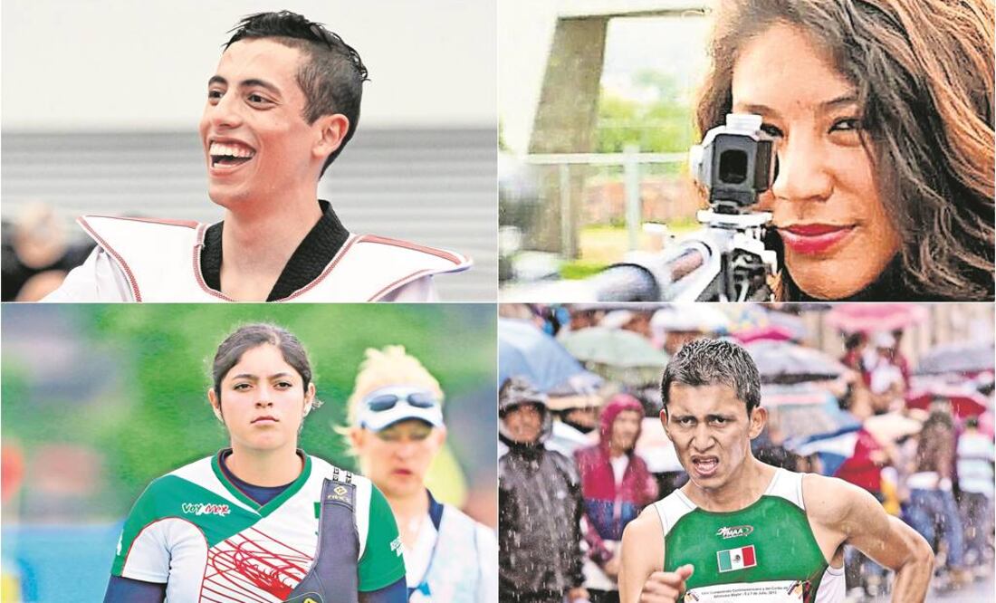 Carlos Navarro (Taekwondo); Goretti Zumaya (Tiro); Karla Hinojosa (Tiro con arco); y Julio C. Salazar (Marcha) (Especial)